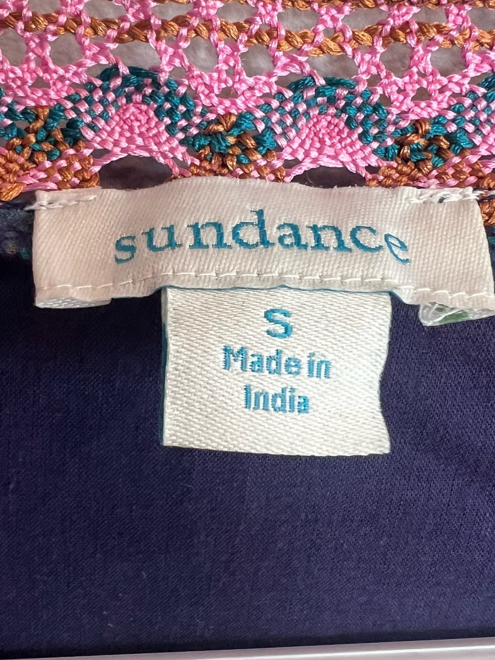 Sundance Tropic Dreams Floral Block Print Tiered Midi Dress S Cotton - Picture 5 of 11